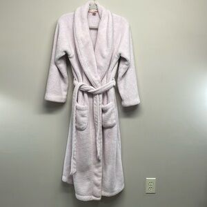 Victoria’s Secret Plush Long Cozy Robe Light Pink XS/S